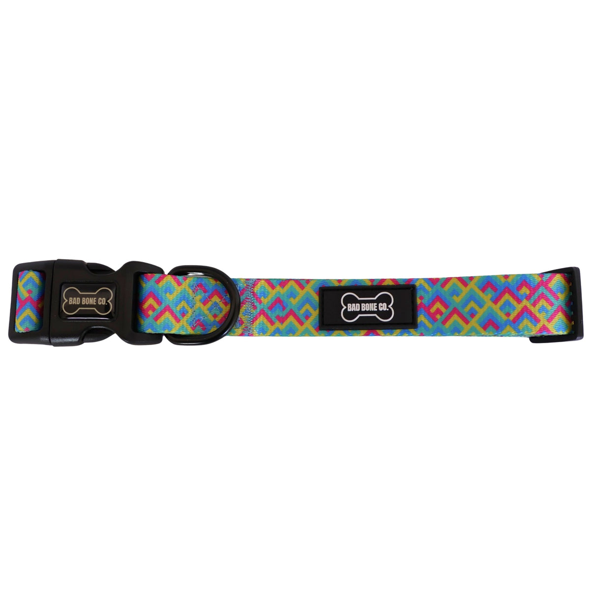 Collar Summer Fun geométrico multicolor con placa Bad Bone