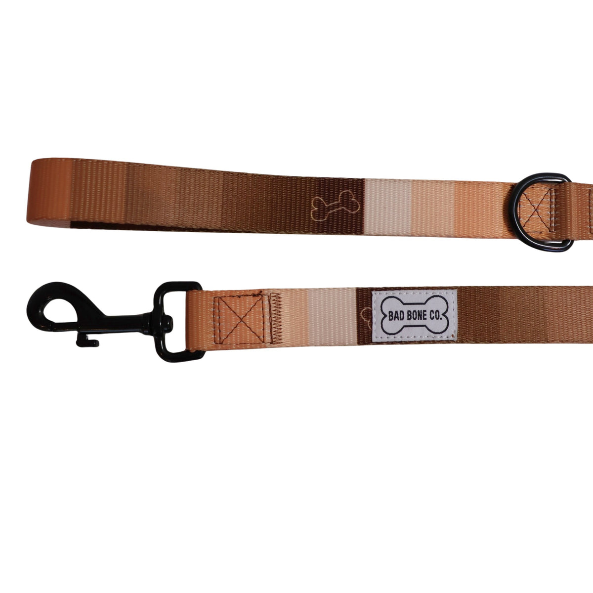 Correa Chocolate degradado café con placa Bad Bone
